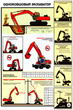 ПС21 Одноковшовый экскаватор. Безопасность земляных работ (ламинированная бумага, a2, 4 листа) - Охрана труда на строительных площадках - Плакаты для строительства - . Магазин Znakstend.ru